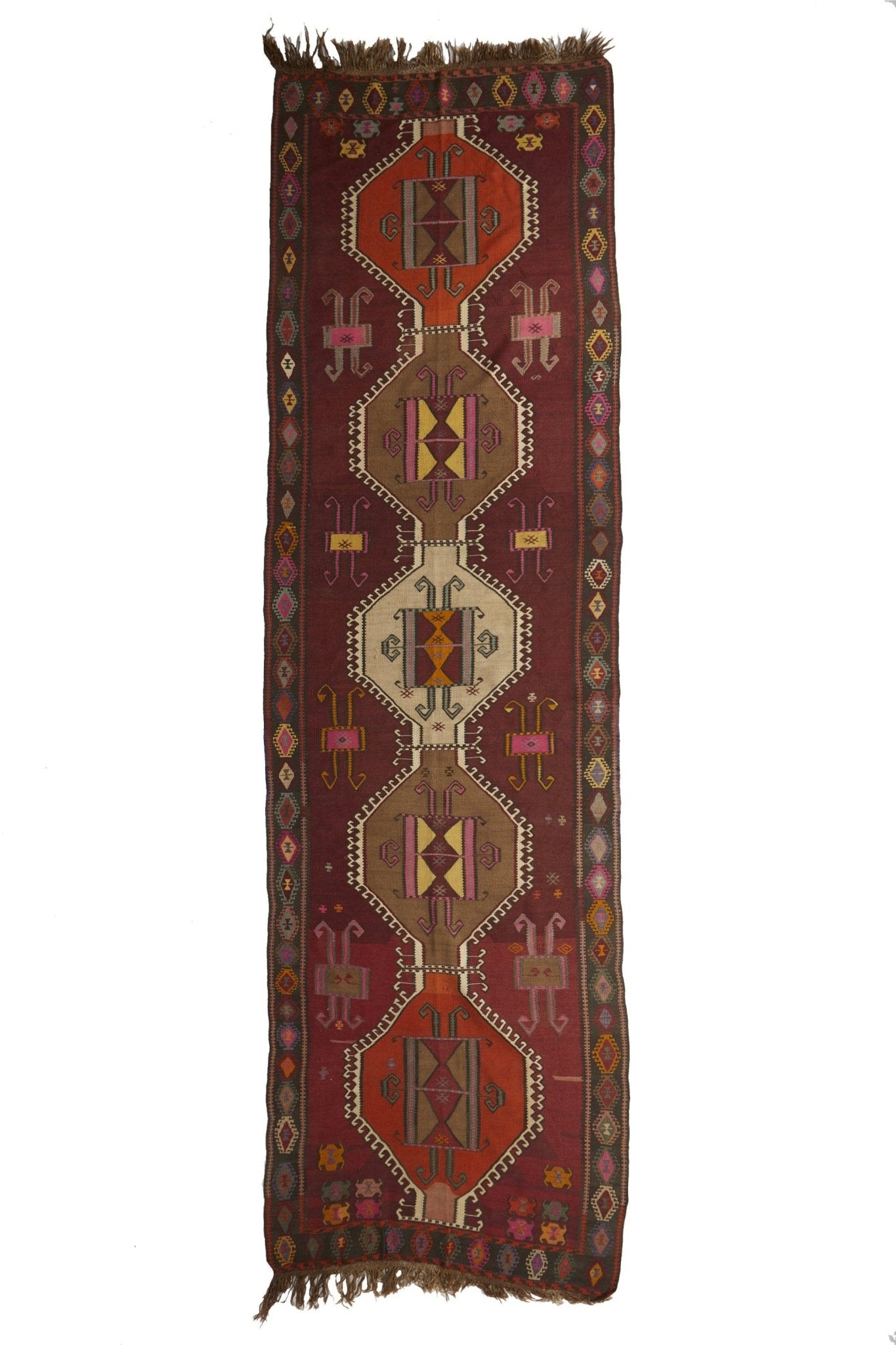 'Tilda' Turkish Vintage Kilim Rug - 4'6'' x 16' - Canary Lane