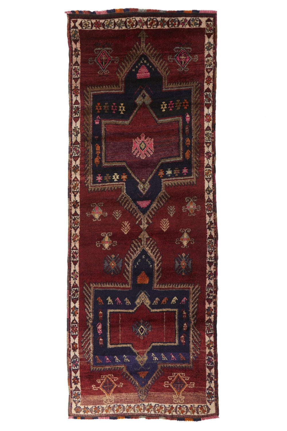 'Tulip' Turkish Oversized Vintage Rug - 4'4'' x 11'7'' - Canary Lane