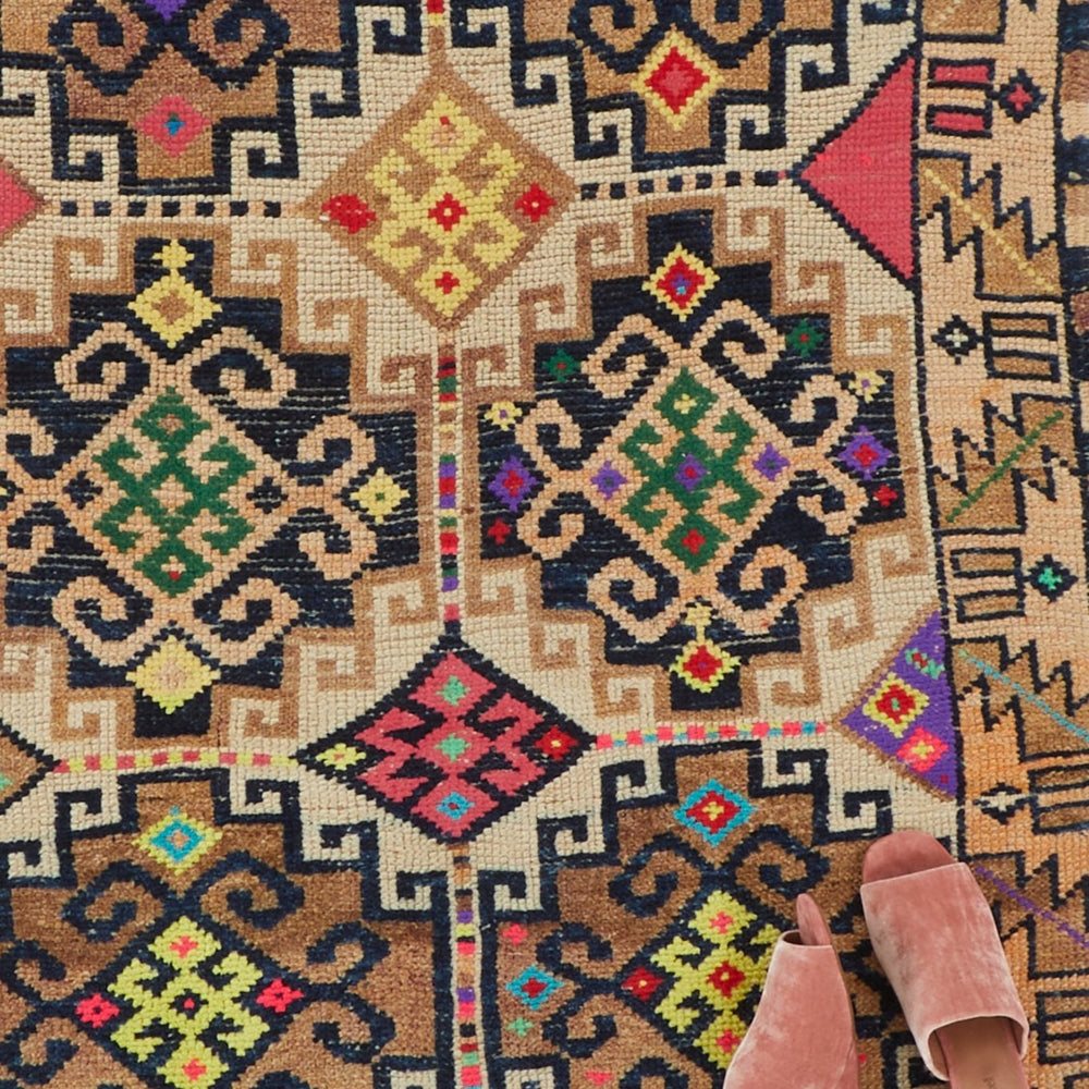 
                  
                    'Venice' Turkish Vintage Runner Rug - 3'4" x 9'1.5" - Canary Lane
                  
                