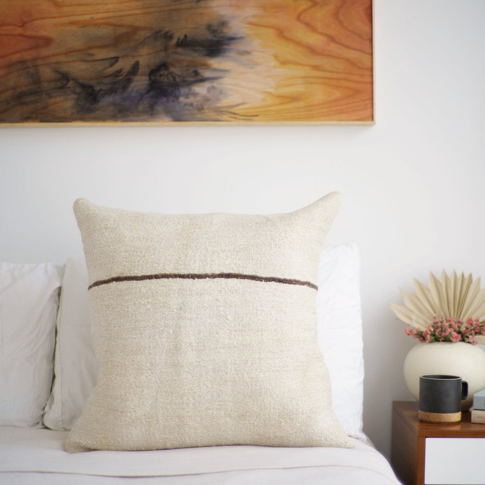 Vintage Hemp Pillow No. 64 - Canary Lane