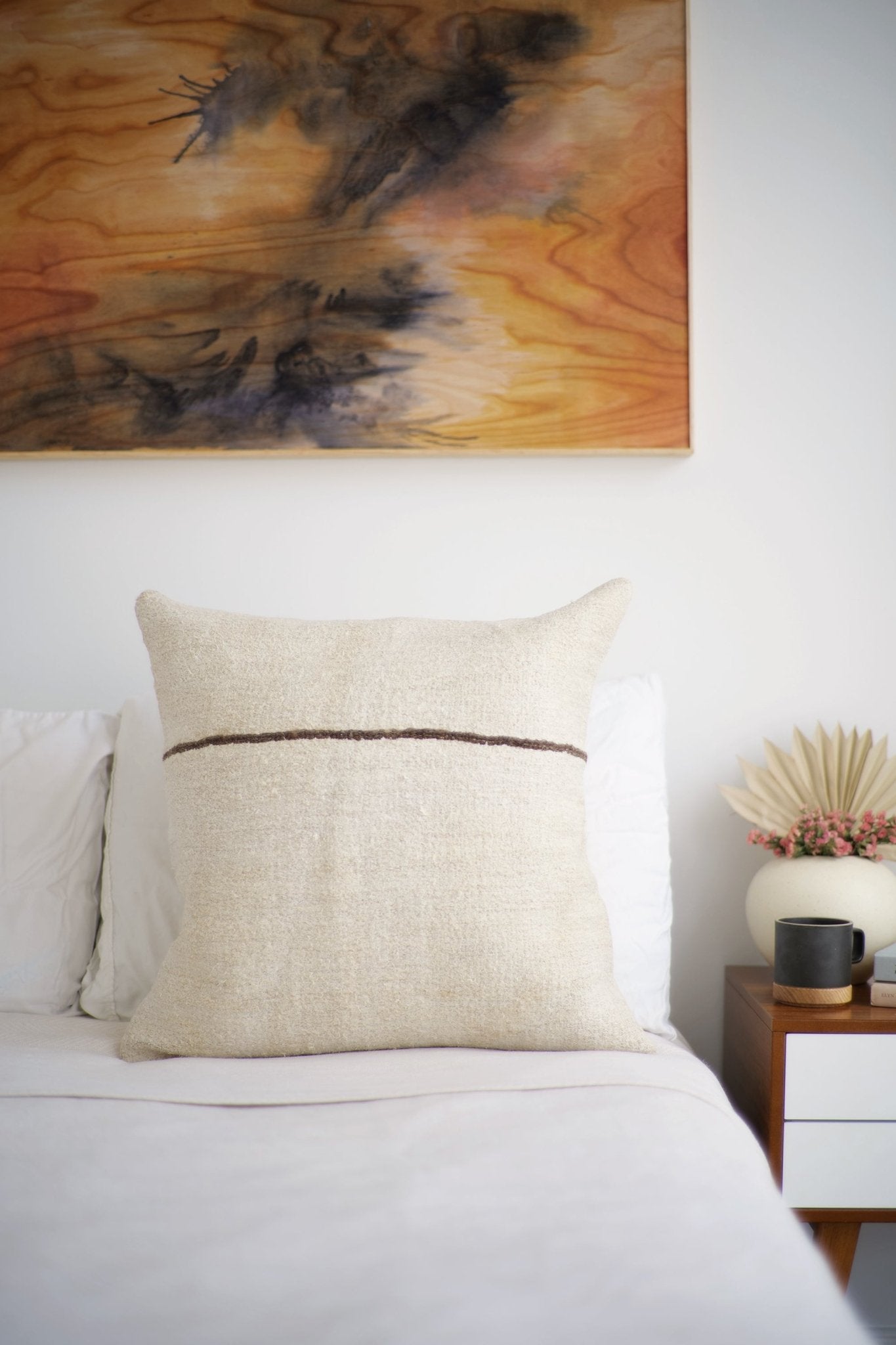 Vintage Hemp Pillow No. 64 - Canary Lane