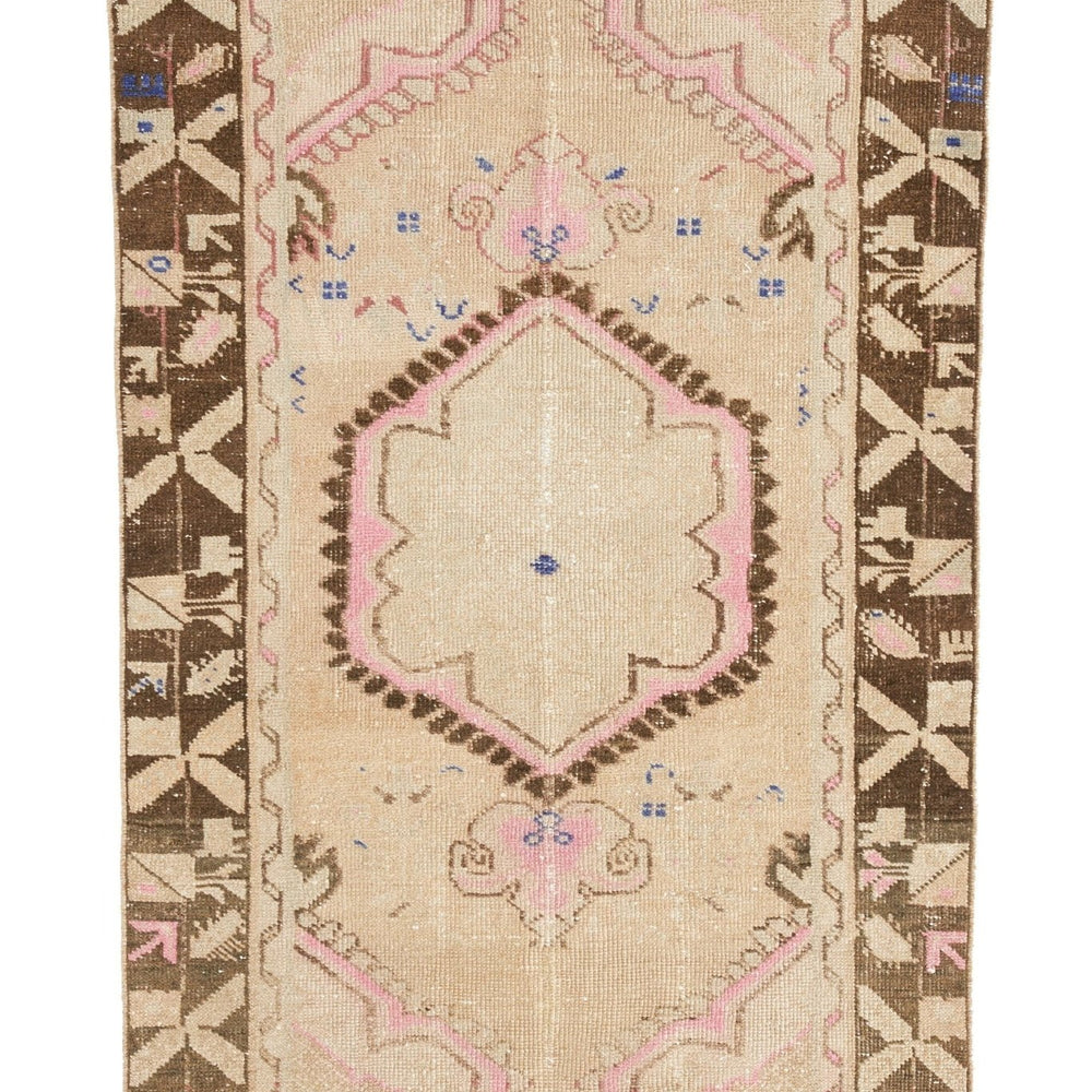 
                      
                        'Whimsical' - Vintage Turkish Faded Accent Rug - 2'9.5'' x 4'5'' - Canary Lane
                      
                    