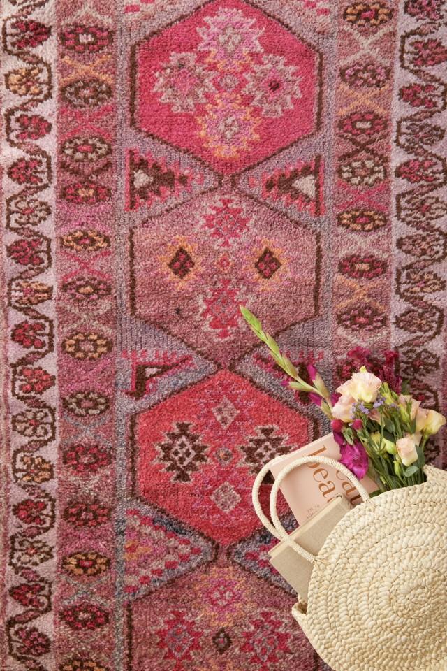 'Wildflower' Turkish Vintage Runner - 3' x 12'7'' - Canary Lane