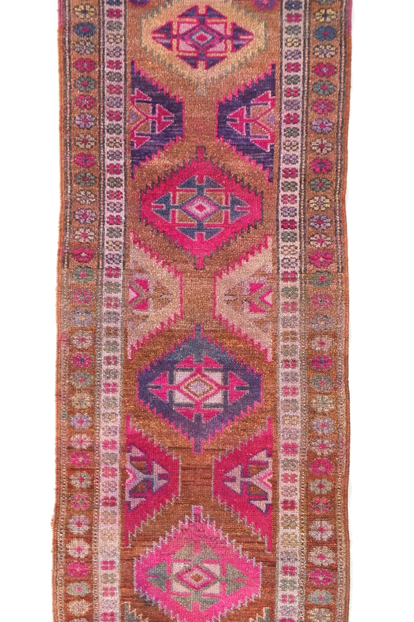 'Wonderland' Vintage Turkish Rug - 2'10'' x 15'1' - Canary Lane