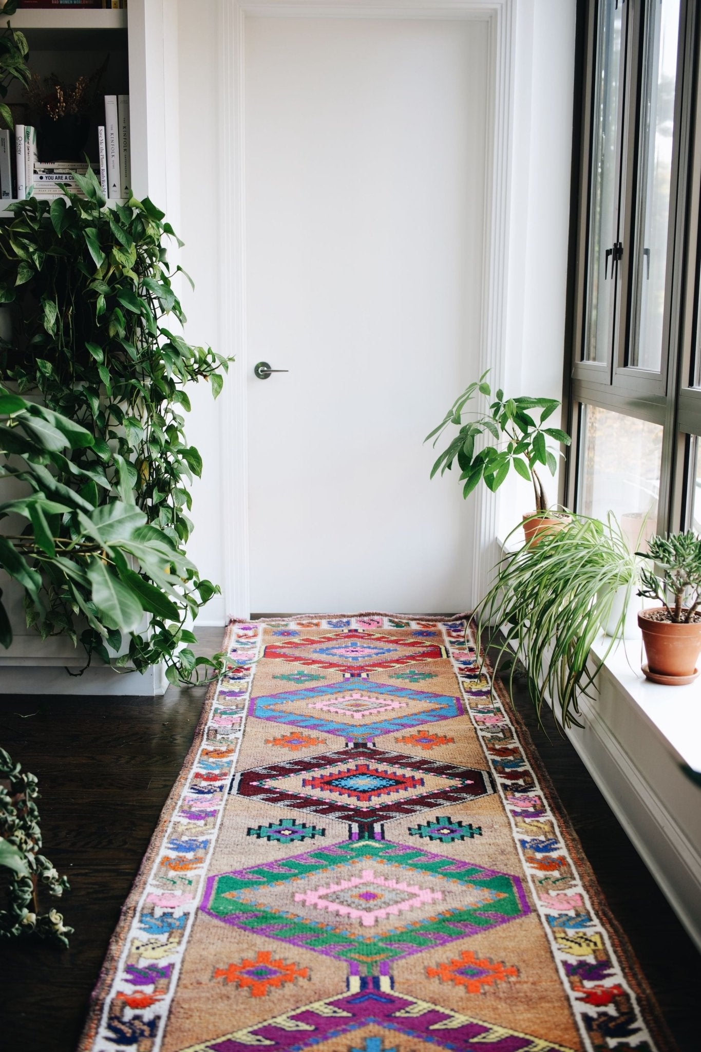 'Zest' Vintage Turkish Runner Rug - 3' x 11'3" - Canary Lane