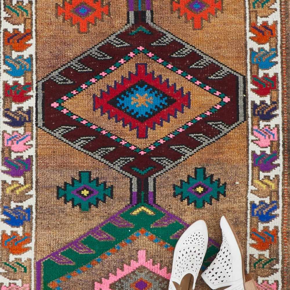 
                  
                    'Zest' Vintage Turkish Runner Rug - 3' x 11'3" - Canary Lane
                  
                