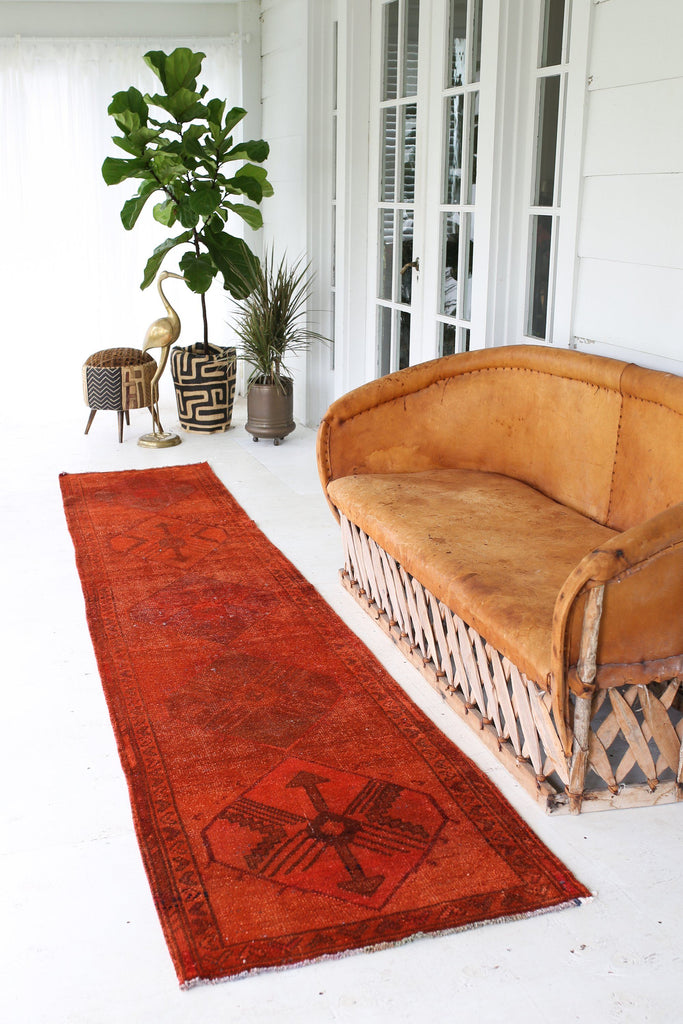 'Carley' Turkish Vintage Runner - 2'8" x 12' - Canary Lane - Curated Textiles