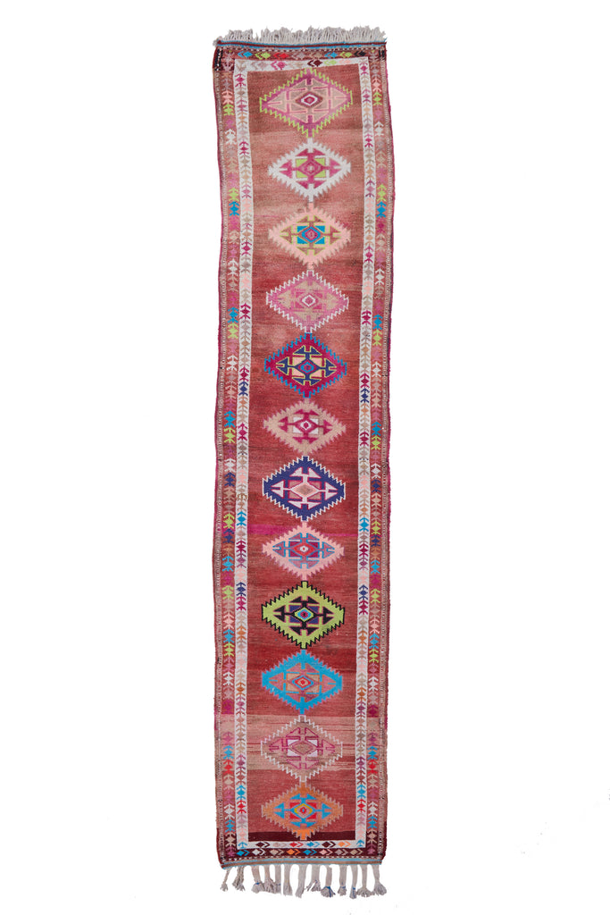 'Soiree' Vintage Turkish Runner - 2'11'' x 14'8'' - Canary Lane - Curated Textiles