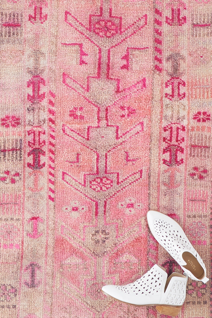 'Foxglove' Turkish Vintage Runner - 2'7" x 13'10" - Canary Lane - Curated Textiles