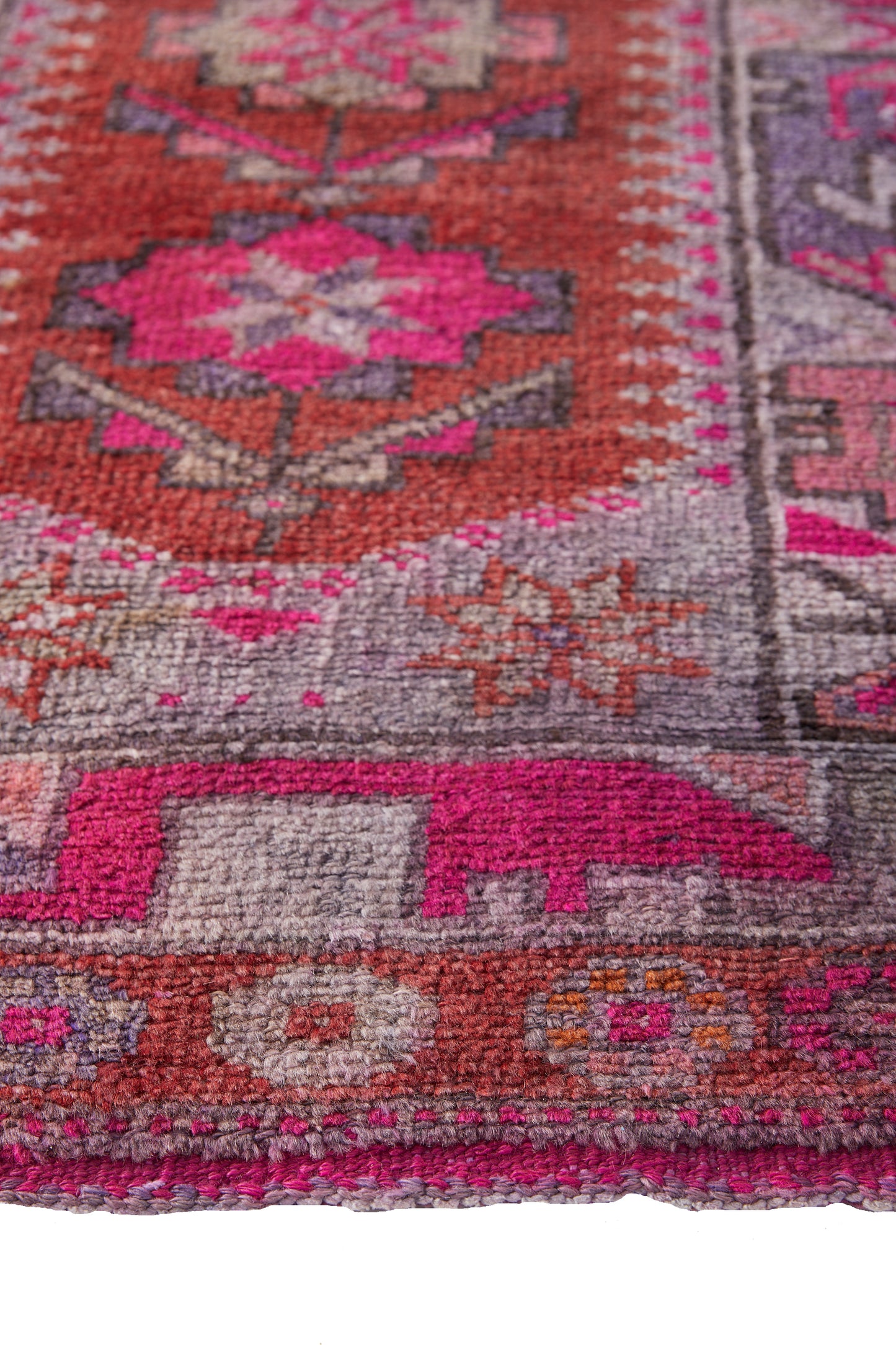 
                  
                    'Petunia' Turkish Vintage Runner - 2'9.5" x 13'3'' - Canary Lane - Curated Textiles
                  
                