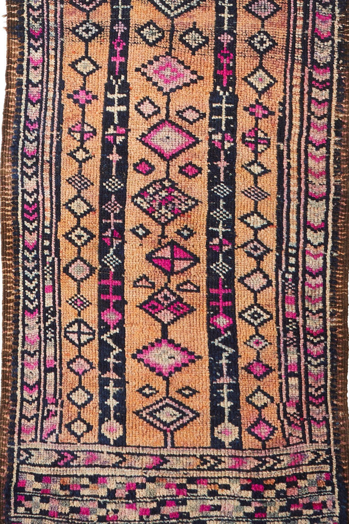 'Bliss' Tribal Vintage Turkish Rug - 2'8'' x 11'7'' - Canary Lane - Curated Textiles