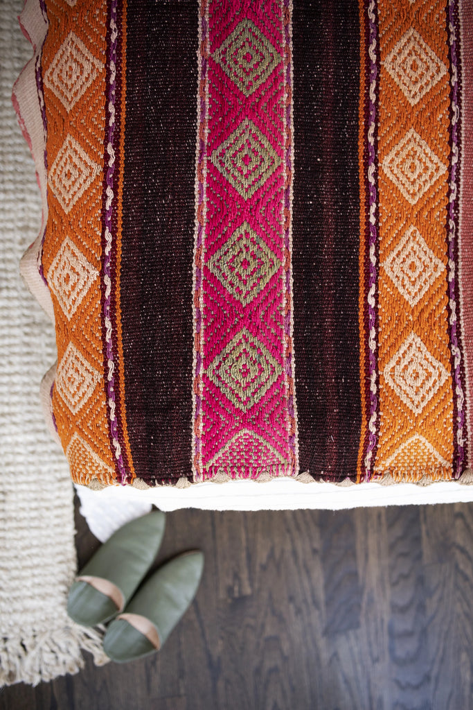 Handwoven Peruvian Frazada No. 013 - Canary Lane - Curated Textiles