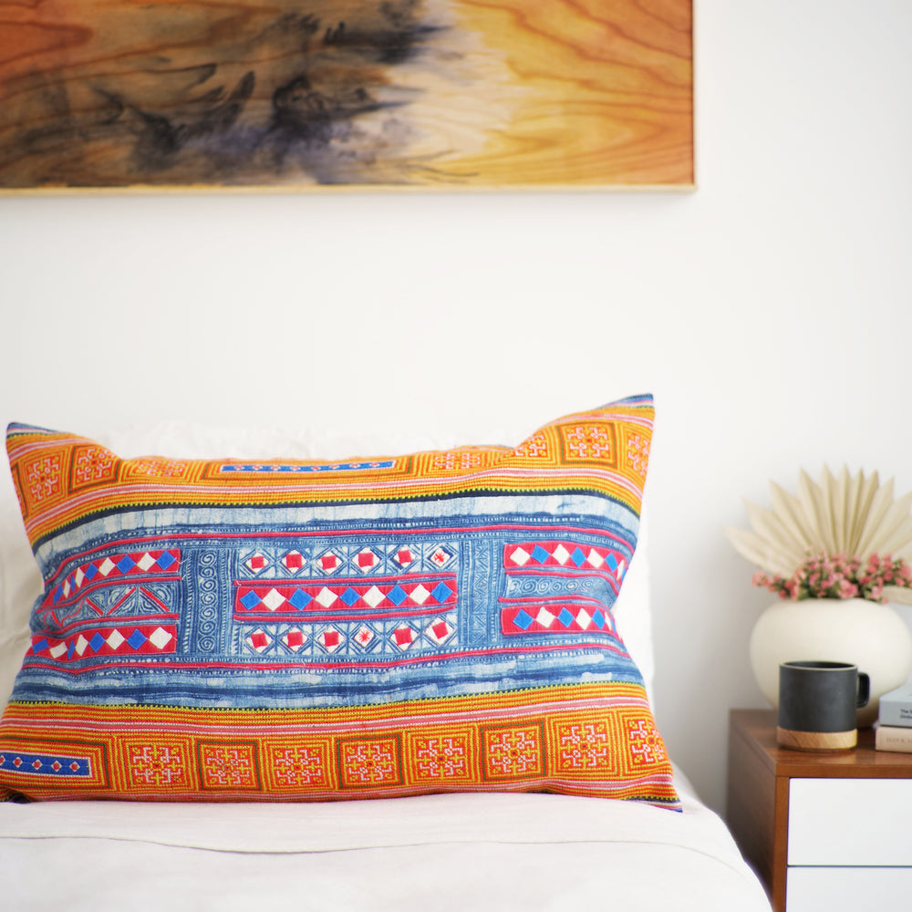 Batik Pillow No. 143 - Canary Lane - Curated Textiles