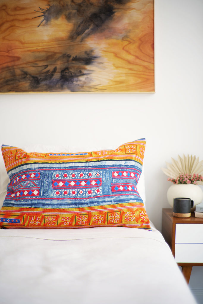 Batik Pillow No. 143 - Canary Lane - Curated Textiles