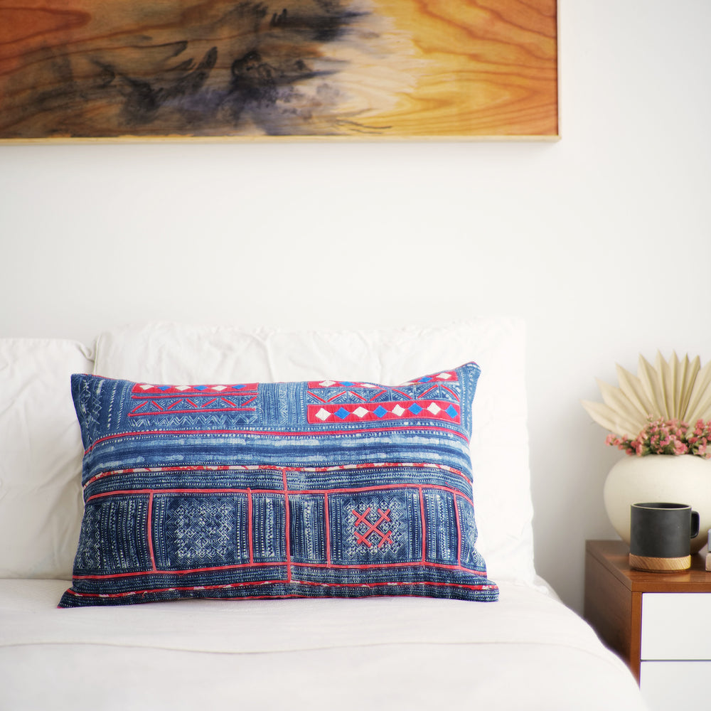 Batik Pillow No. 148 - Canary Lane - Curated Textiles