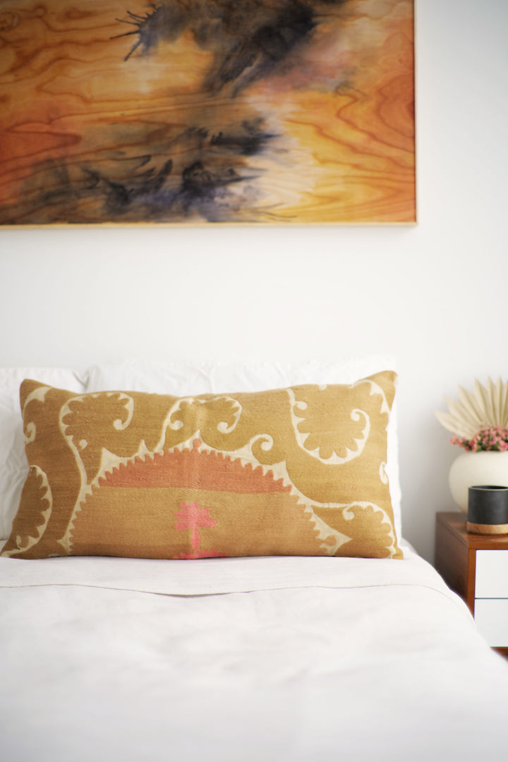 Suzani Pillow No. 152 - Canary Lane - Curated Textiles