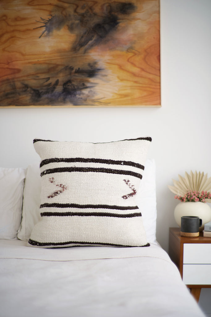 Vintage Hemp Pillow No. 66 - Canary Lane - Curated Textiles