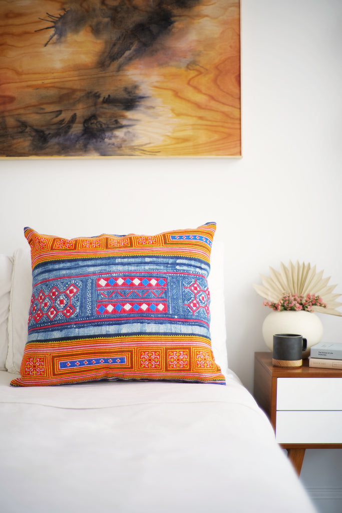 Batik Pillow No. 142 - Canary Lane - Curated Textiles