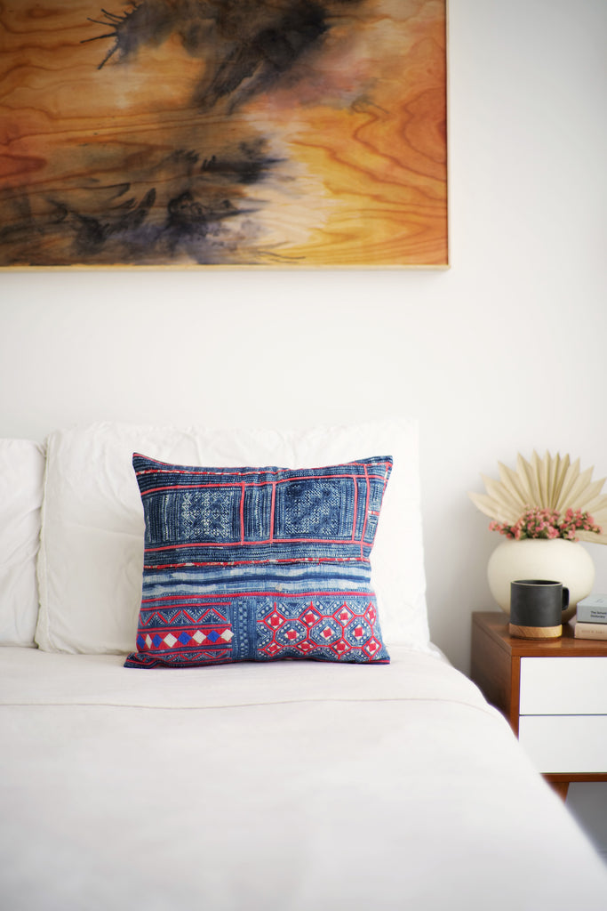 Batik Pillow No. 145 - Canary Lane - Curated Textiles