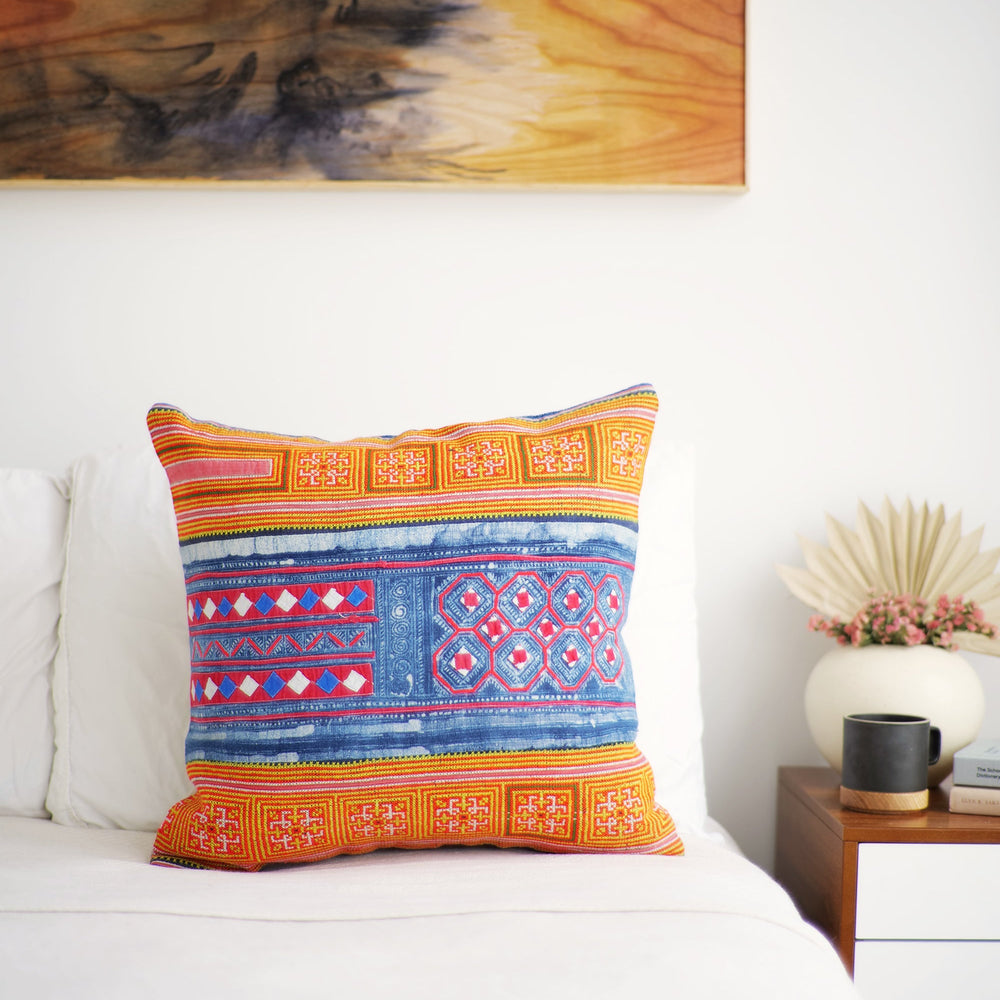 Batik Pillow No. 146 - Canary Lane - Curated Textiles
