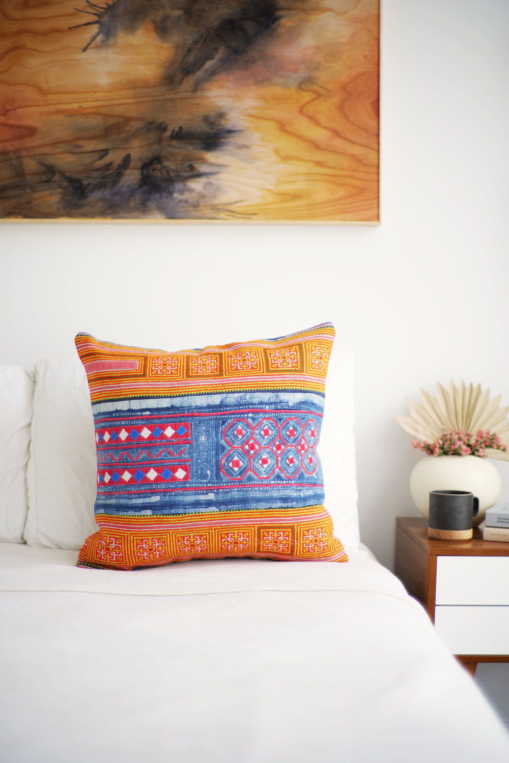 Batik Pillow No. 146 - Canary Lane - Curated Textiles