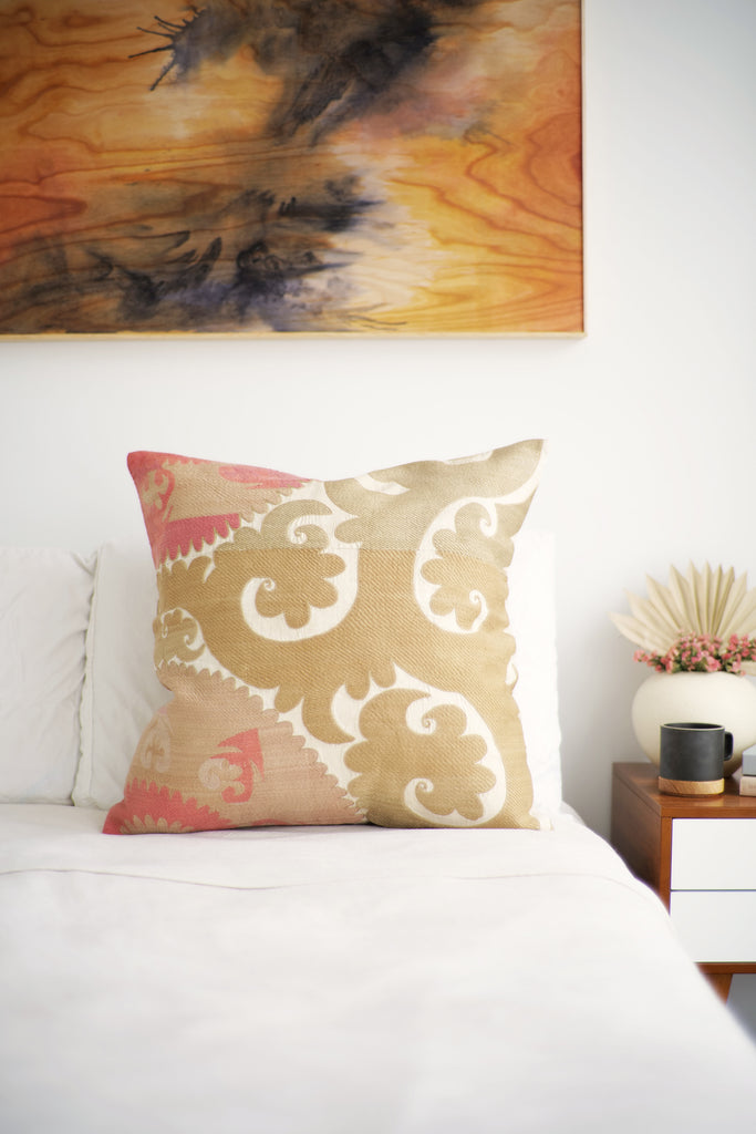 Suzani Pillow No. 151 - Canary Lane - Curated Textiles