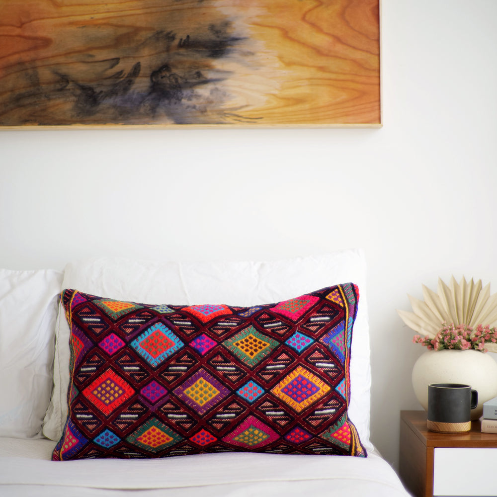 Kilim Lumbar Pillow No. 62 - Canary Lane - Curated Textiles