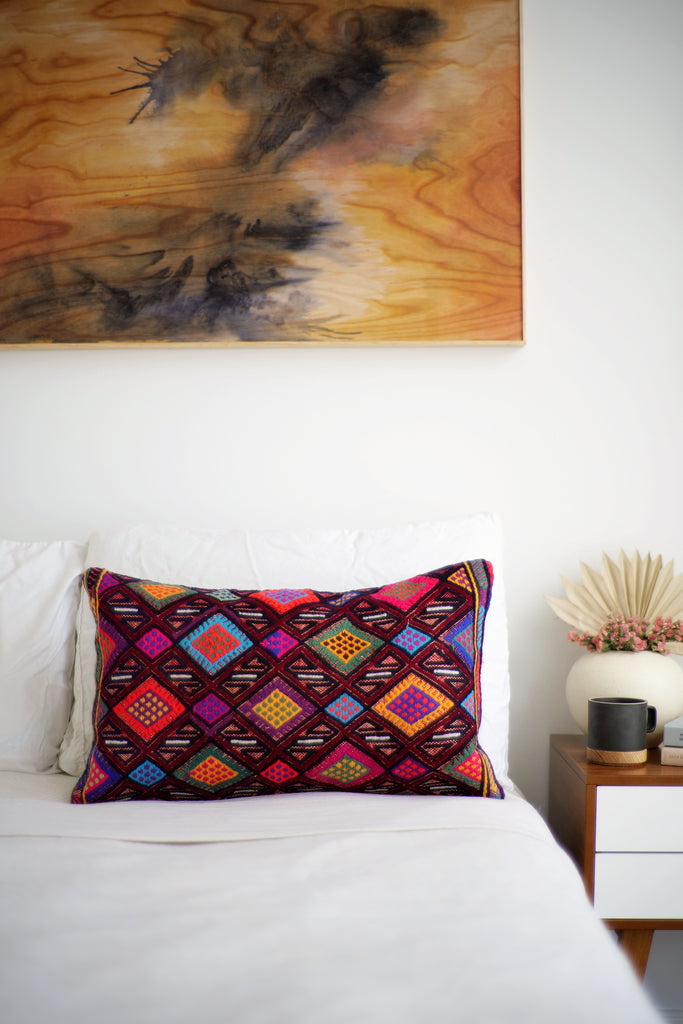 Kilim Lumbar Pillow No. 62 - Canary Lane - Curated Textiles