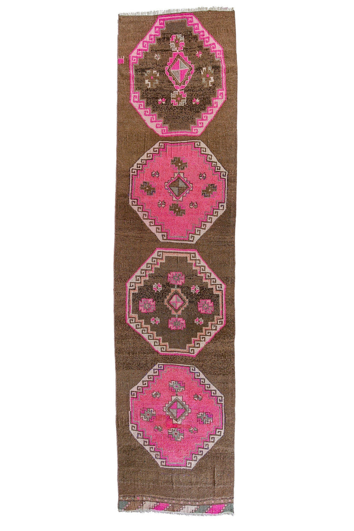 'Autumn' Vintage Runner - 3' x 11'2'' - Canary Lane - Curated Textiles