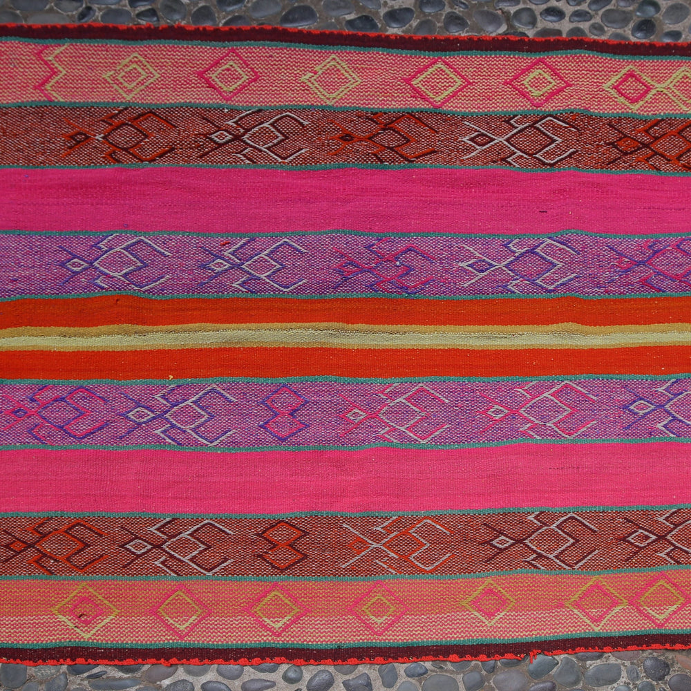 Handwoven Peruvian Frazada No. 001 - Canary Lane - Curated Textiles