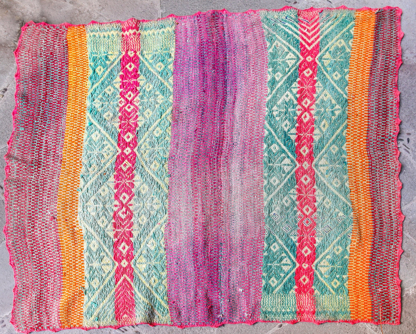 Handwoven Peruvian Frazada No. 008 - Canary Lane - Curated Textiles
