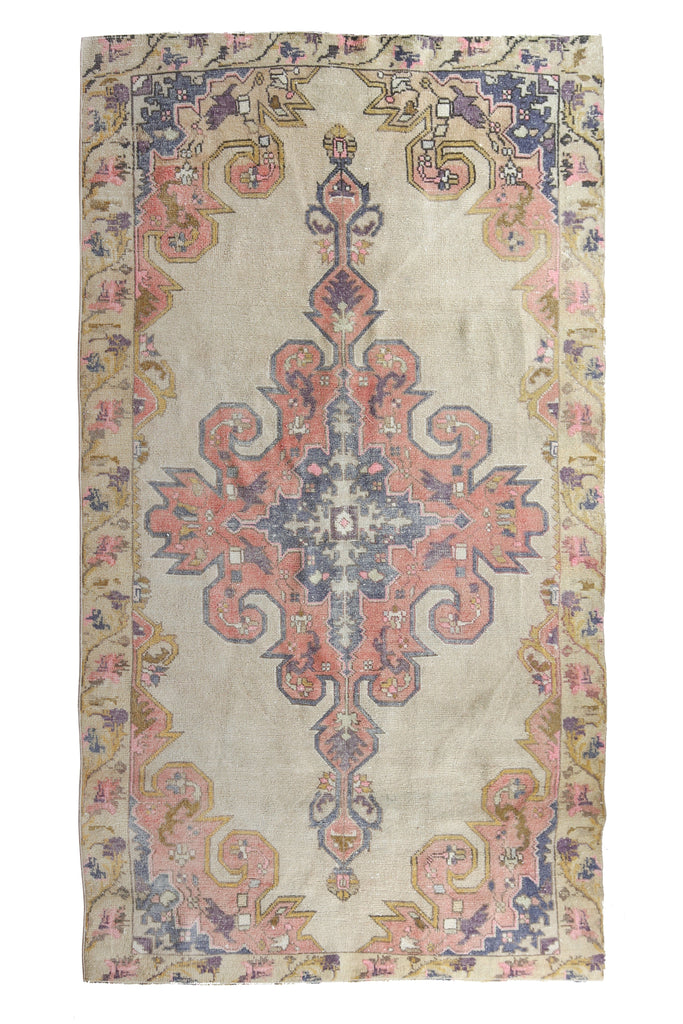 'Whimsy' Faded Oushak Rug - Canary Lane - Curated Textiles