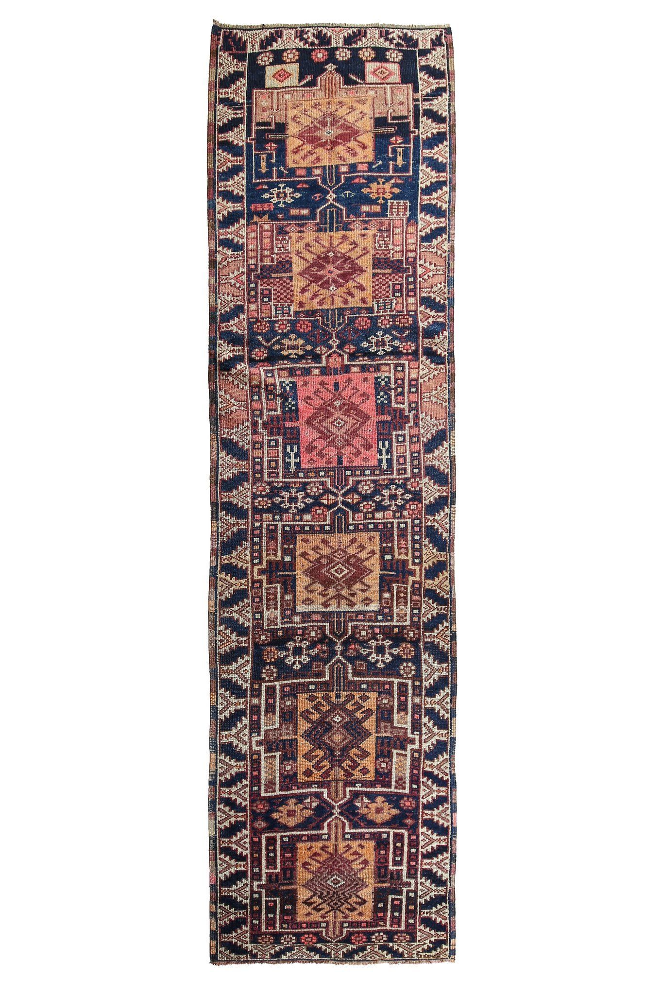 'Melody' Vintage Turkish Runner - 3’3’’ x 11’4’’ - Canary Lane - Curated Textiles