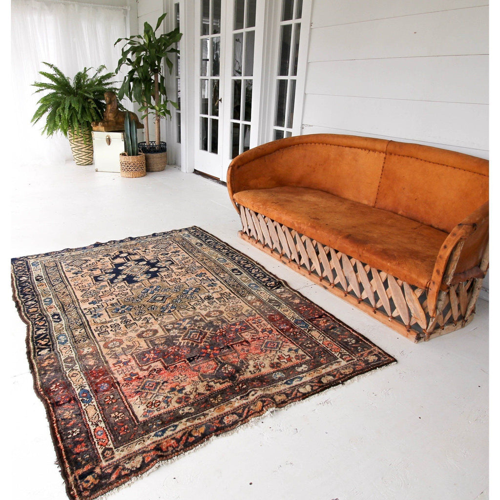 'Rosie' Turkish Area Vintage Rug - 4'6'' x 6'2'' - Canary Lane - Curated Textiles