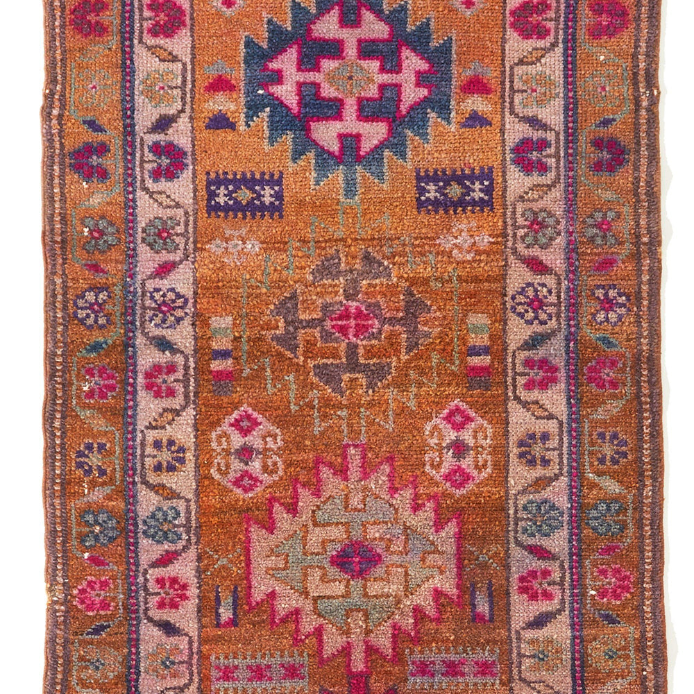 
                  
                    'Daisy' Vintage Turkish Long Runner - 2'11'' x 13'10'' - Canary Lane - Curated Textiles
                  
                