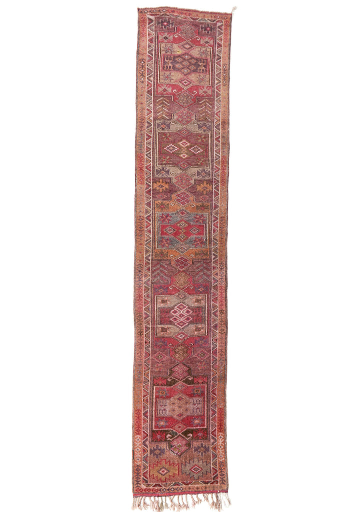 'Rhapsody' Vintage Turkish Runner - Extra Long - 2'10'' x 15'1'' - Canary Lane - Curated Textiles