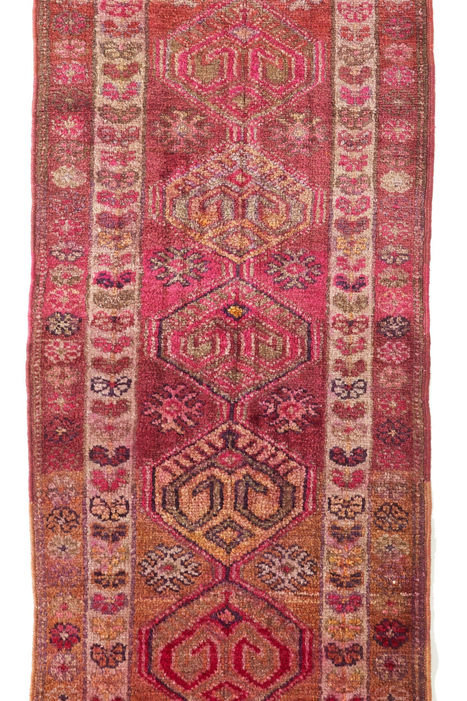 'Sanguine' Vintage Turkish Rug - 2'8'' x 12'3'' - Canary Lane - Curated Textiles