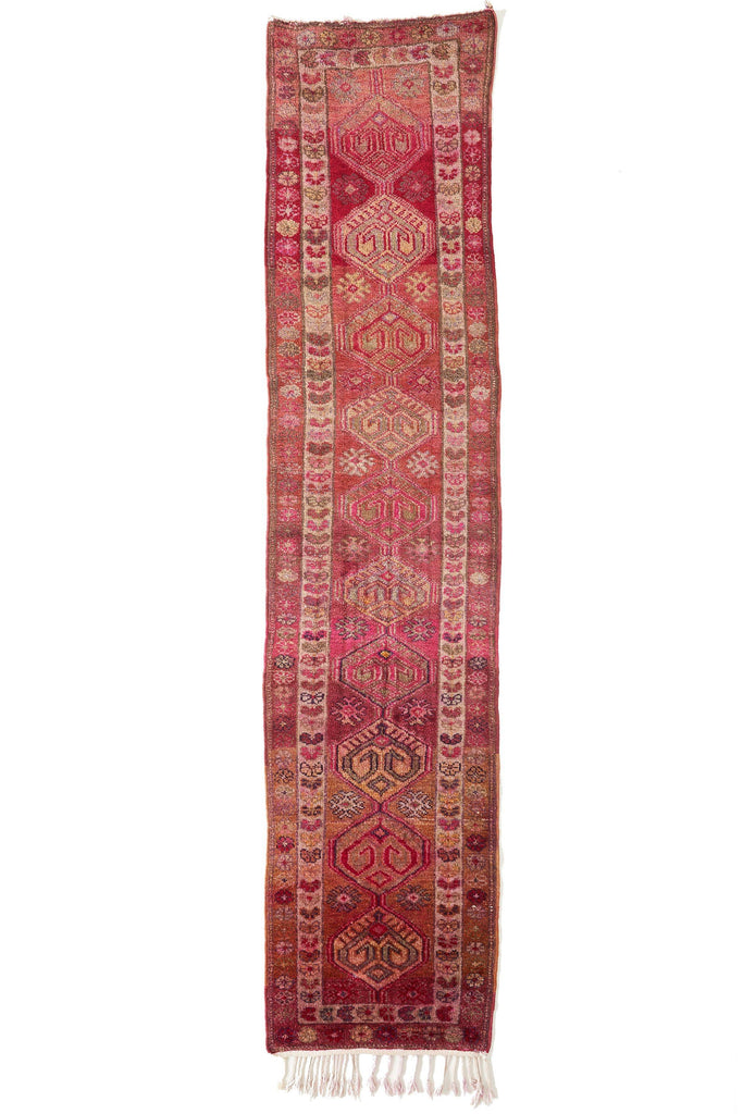 'Sanguine' Vintage Turkish Rug - 2'8'' x 12'3'' - Canary Lane - Curated Textiles