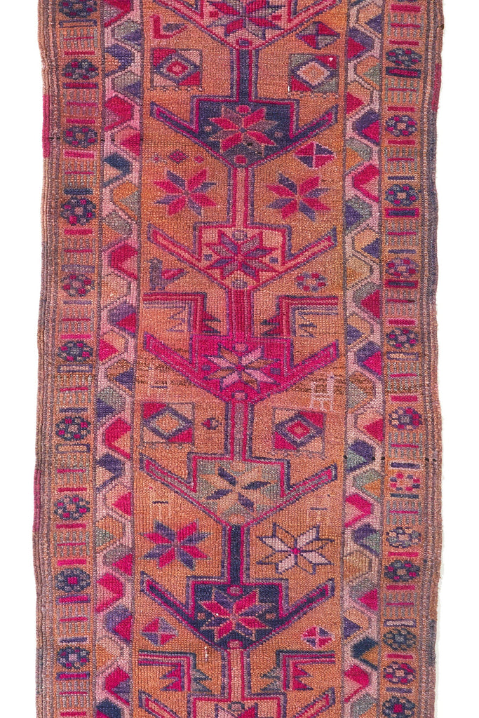 'Rosé' Vintage Turkish Runner - 2'8'' x 12'8'' - Canary Lane - Curated Textiles