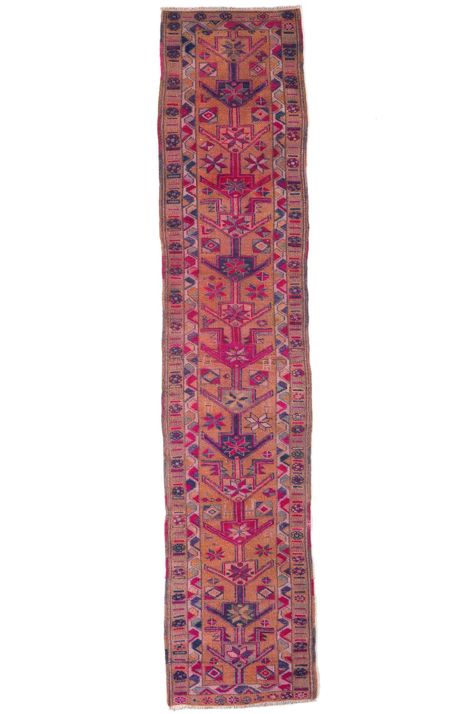 'Rosé' Vintage Turkish Runner - 2'8'' x 12'8'' - Canary Lane - Curated Textiles