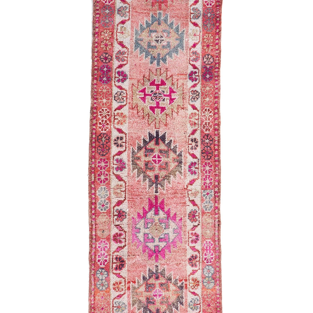 'Clicquot' Vintage Turkish Runner - 2'10" x 14'10" - Canary Lane - Curated Textiles
