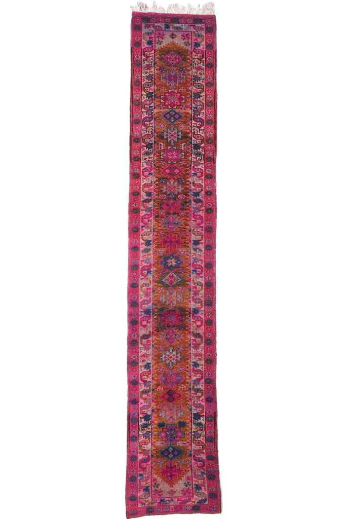 'Venus' Extra Long Turkish Vintage Runner - 2'10'' x 15'9'' - Canary Lane - Curated Textiles