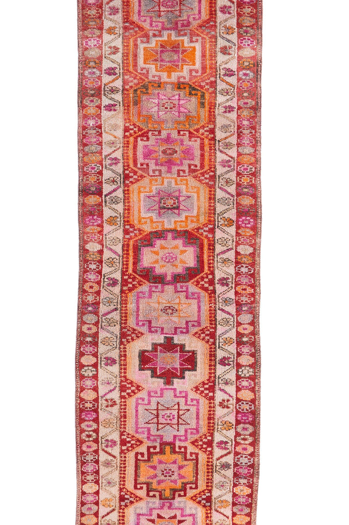 'Camellia' Vintage Turkish Runner -2'11" x 14'3" - Canary Lane - Curated Textiles