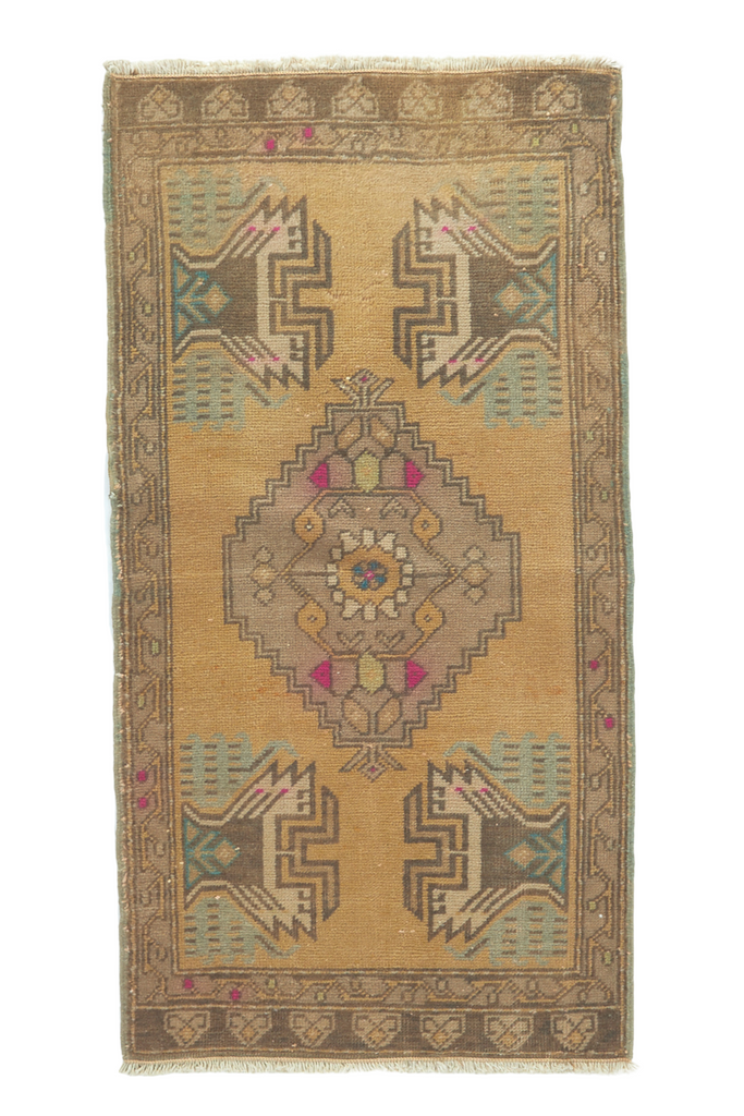 No. 778 Mini Rug - 1’9” x 3’5" - Canary Lane - Curated Textiles