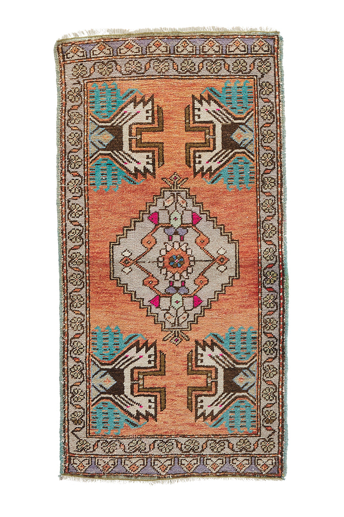 No. 861 Mini Rug - 1'9" x 3'6" - Canary Lane - Curated Textiles