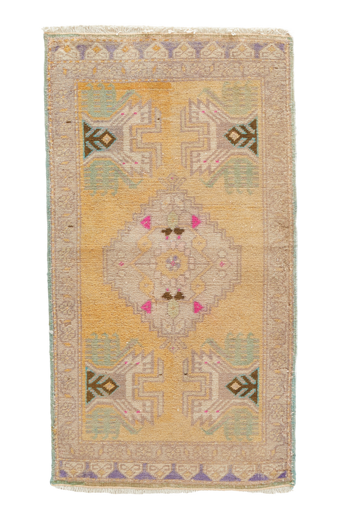 No. 863 Mini Rug - 1’9” x 3’3" - Canary Lane - Curated Textiles