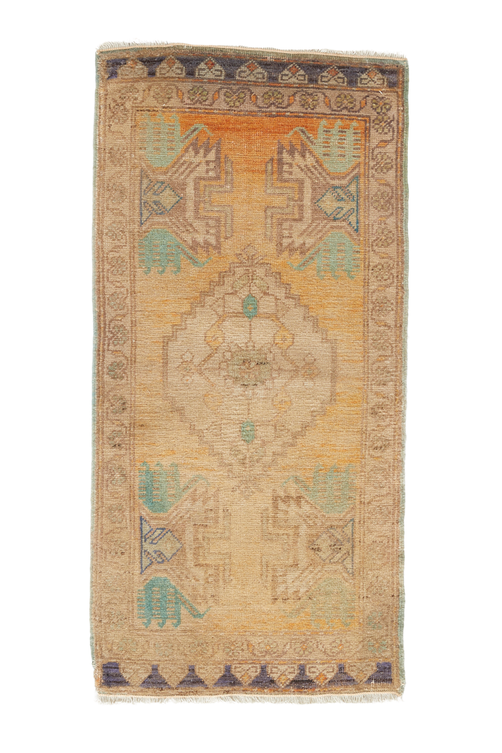 No. 864 Mini Rug - 1’8” x 3’6" - Canary Lane - Curated Textiles