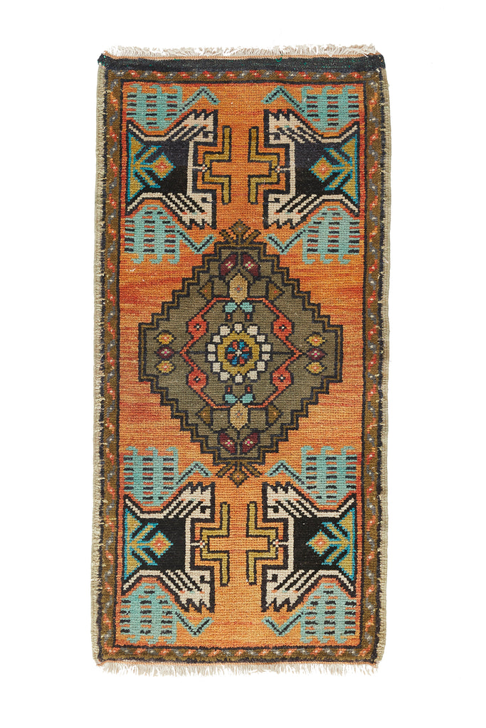 No. 865 Mini Rug - 1'7" x 3'6" - Canary Lane - Curated Textiles
