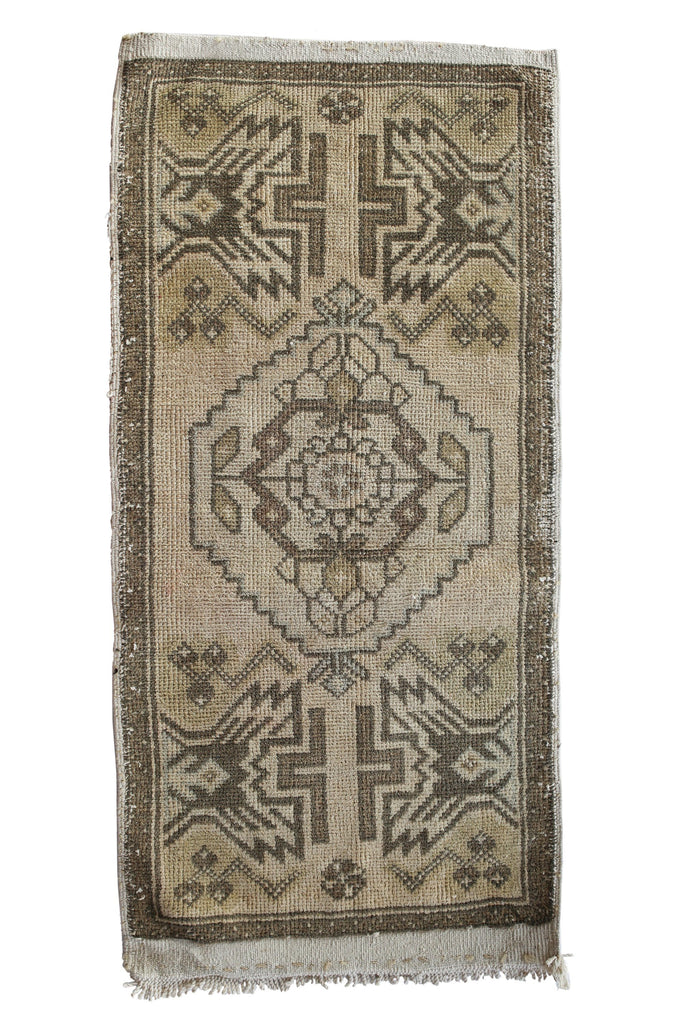 No. 351 Faded Petite Rug - 1'8" x 3'7" - Canary Lane - Curated Textiles