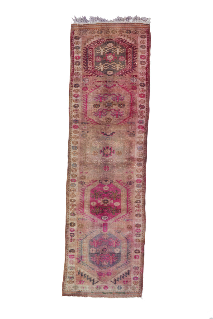 'Hyacinth' Vintage Turkish Runner - 3’2” x 11’3” - Canary Lane - Curated Textiles